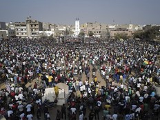 Les manifestants soutiennent le chef de l'opposition sénégalaise avant son procès