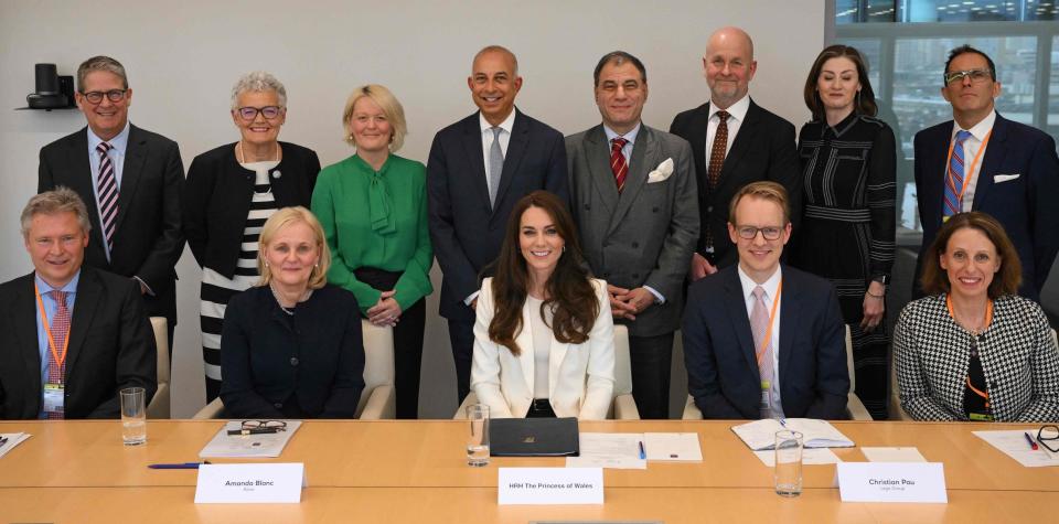La princesse de Galles avec des membres de sa Business Taskforce for Early Childhood - AFP
