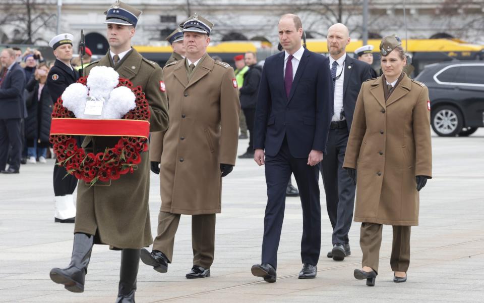 C'est le deuxième jour de la visite polonaise du prince William - Getty