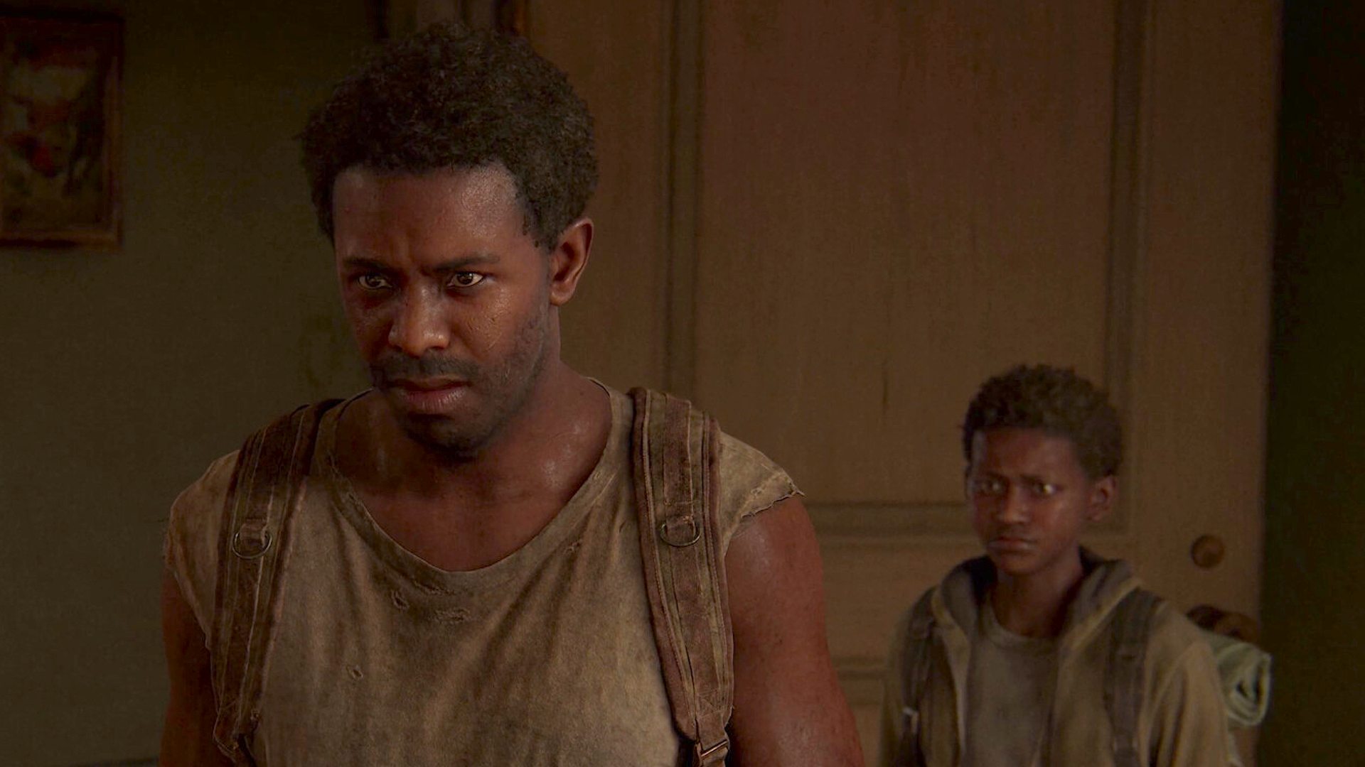 Les meilleurs décors de Last of Us : Sam et Henry debout côte à côte