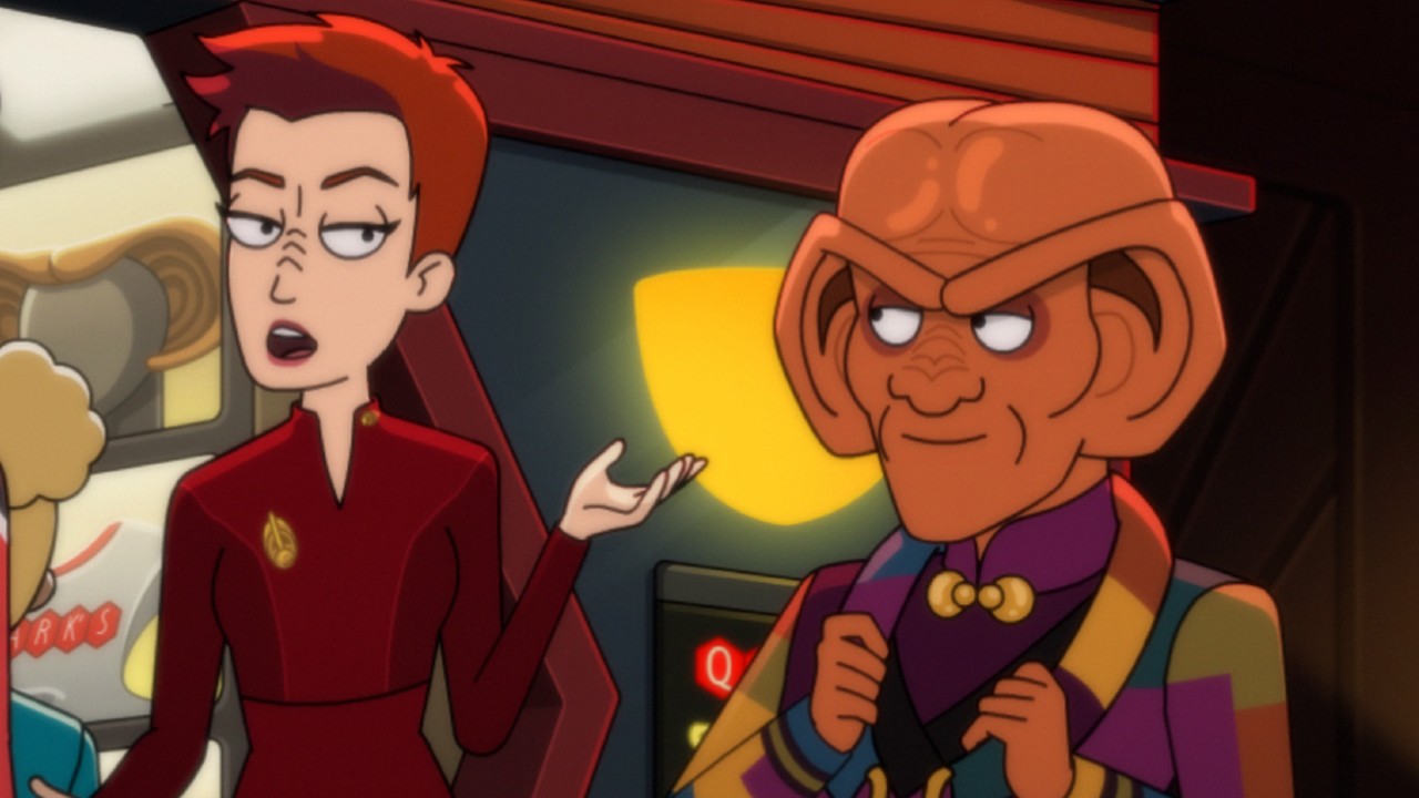 Kira et Quark dans Star Trek : ponts inférieurs