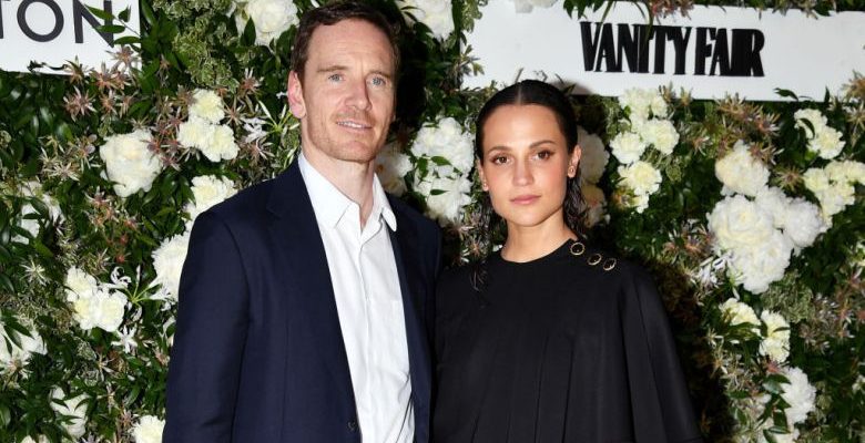 CANNES, FRANCE - MAY 20: Michael Fassbender and Alicia Vikander attend the Vanity Fair x Louis Vuitton dinner during the 75th annual Cannes Film Festival at Fred L’Ecailler on May 20, 2022 in Cannes, France. (Photo by Dominique Charriau/WireImage)