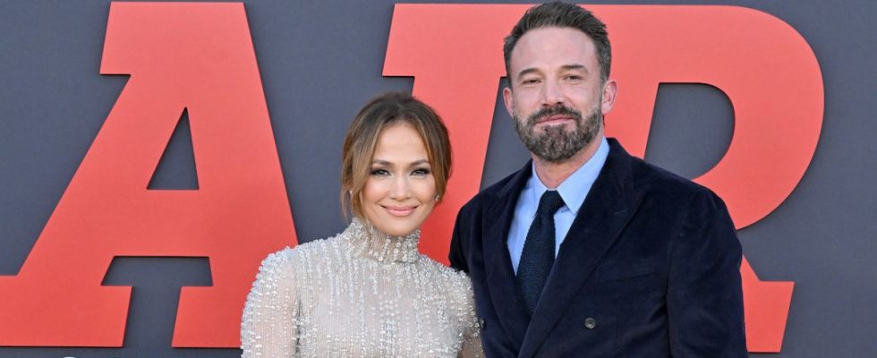 Ben Affleck and Jennifer Lopez at the Air premiere