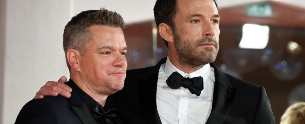 Ben Affleck and Matt Damon at the premiere of The Last Duel