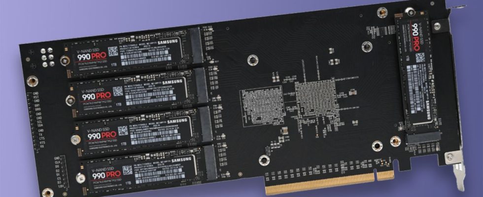 Apex Storage X21 multi-SSD add-in card