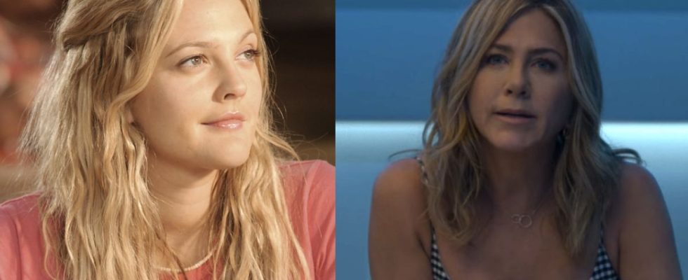 Drew Barrymore in 50 First Dates and Jennifer Aniston in Murder Mystery