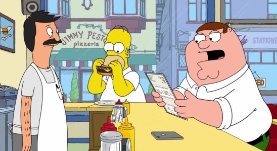 Family Guy, The Simpsons et Bob's Burgers entrent en collision dans une nouvelle scène de l'épisode croisé