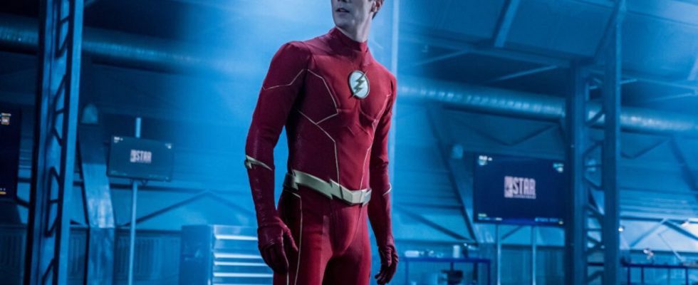 Grant Gustin as costumed Barry Allen in The Flash Season 9