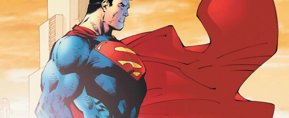 Jim Lee artwork of Superman