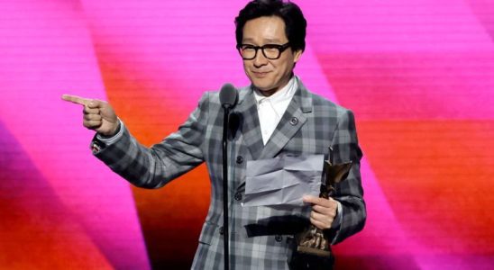 SANTA MONICA, CALIFORNIA - MARCH 04: Ke Huy Quan accepts the Best Supporting Performance award for “Everything Everywhere All at Once”  onstage during the 2023 Film Independent Spirit Awards on March 04, 2023 in Santa Monica, California. (Photo by Kevin Winter/Getty Images)