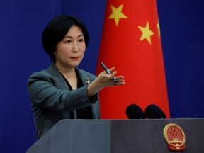 Le porte-parole du ministère chinois des Affaires étrangères, Mao Ning, assiste à une conférence de presse à Pékin, en Chine, le 3 février 2023.