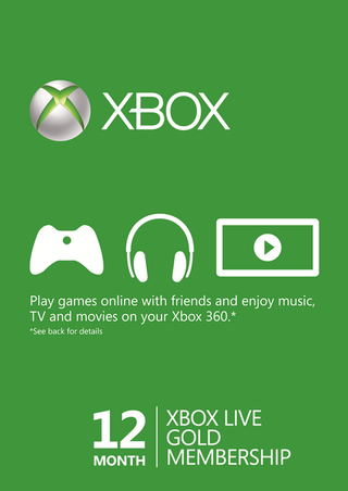 Abonnement Xbox Live Gold de 12 mois - UE et Royaume-Uni