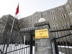 L'ambassade de la République populaire de Chine à Ottawa est montrée le jeudi 17 janvier 2019. L'ambassade de Chine à Ottawa nie les rapports de tentative d'ingérence électorale au Canada, affirmant que les allégations sont "sans fondement et diffamatoire."