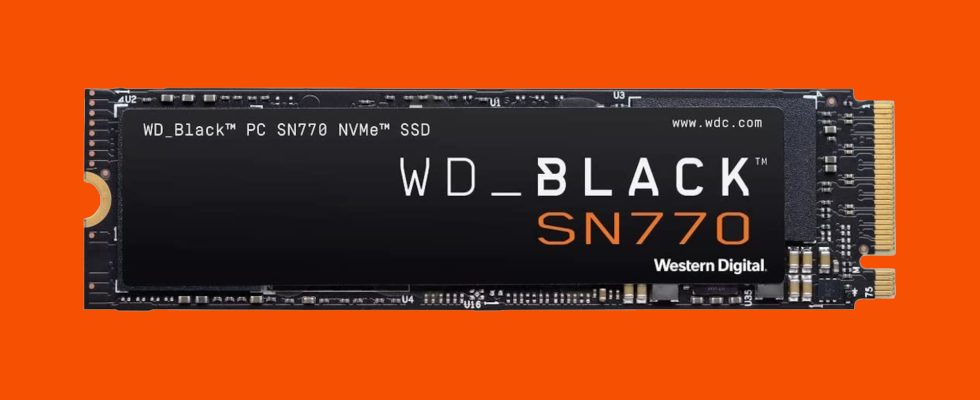 Le SSD WD Black SN770 1 To vaut mieux que la moitié du prix sur Amazon