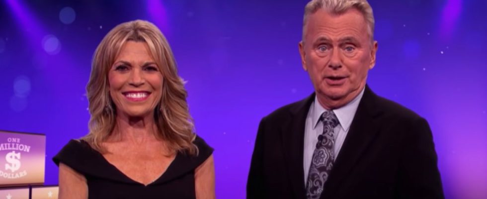 Vanna White and Pat Sajak in a promo for Wheel of Fortune