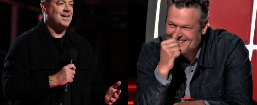 Carson Daly and Blake Shelton on The Voice.