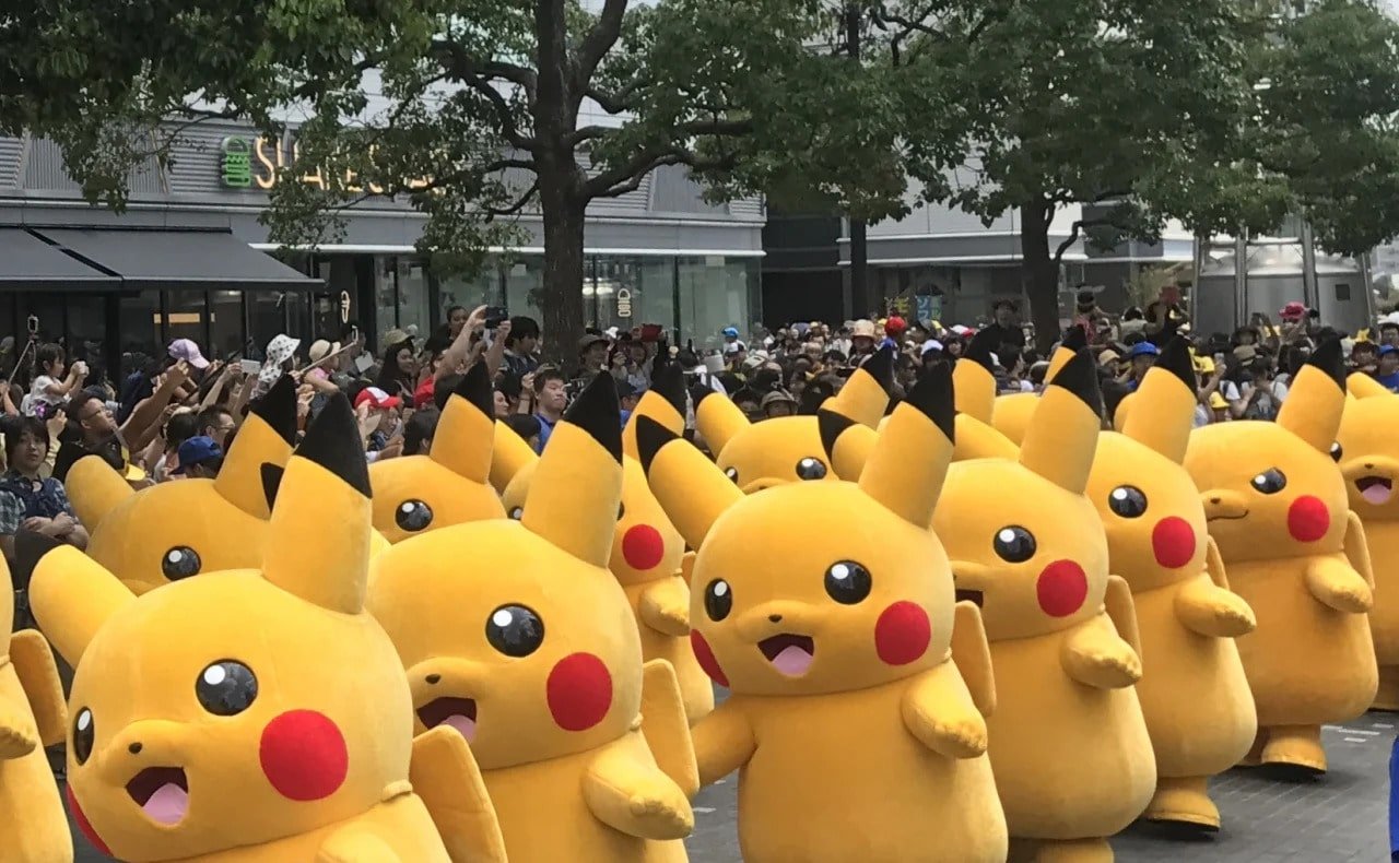 Une image capturée lors de l'épidémie de Pikachu à Yokohama, au Japon.