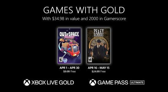 Les jeux gratuits Xbox Live Gold pour avril 2023 annoncés