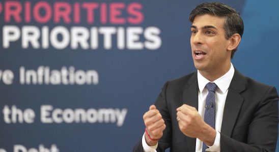 UK Prime Minister Rishi Sunak speaks to an audience as he attends a Q&A session during a Connect event on March 27, 2023 in Chelmsford, England.