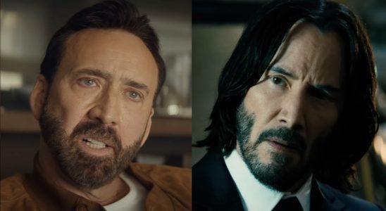 Nic Cage in The Unbearable Weight of Massive Talent, Reeves starring in John Wick: Chapter 4