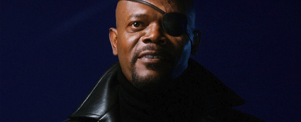 Nick Fury a un moment Samuel L. Jackson dans une version alternative de la scène post-générique d'Iron Man
