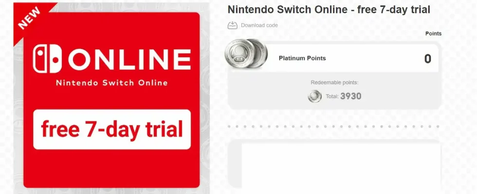 Nintendo of Europe propose un autre essai gratuit d'une semaine pour Switch Online