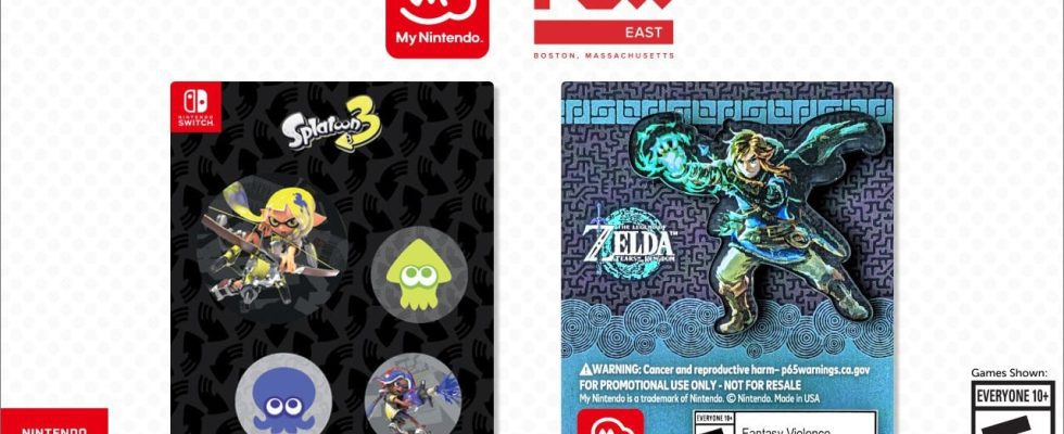 Nintendo propose des ensembles exclusifs de broches Splatoon 3 et Zelda à la PAX East 2023 (États-Unis)
