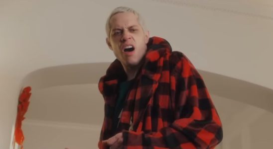 Pete Davidson in flannel pajamas in Manscaped commercial