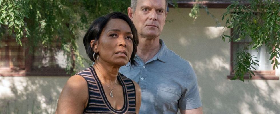 Angela Bassett as Athena and Peter Krause as Bobby in Fox