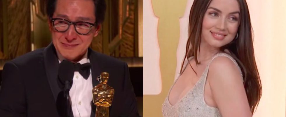 Regardez Ke Huy Quan embrasser doucement Ana De Armas après sa belle victoire aux Oscars