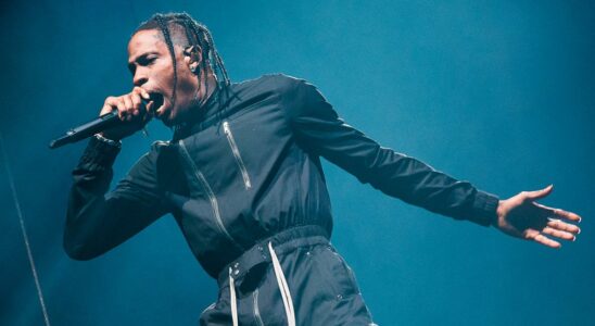 Travis Scott performing in Brazil after Astroworld tragedy.