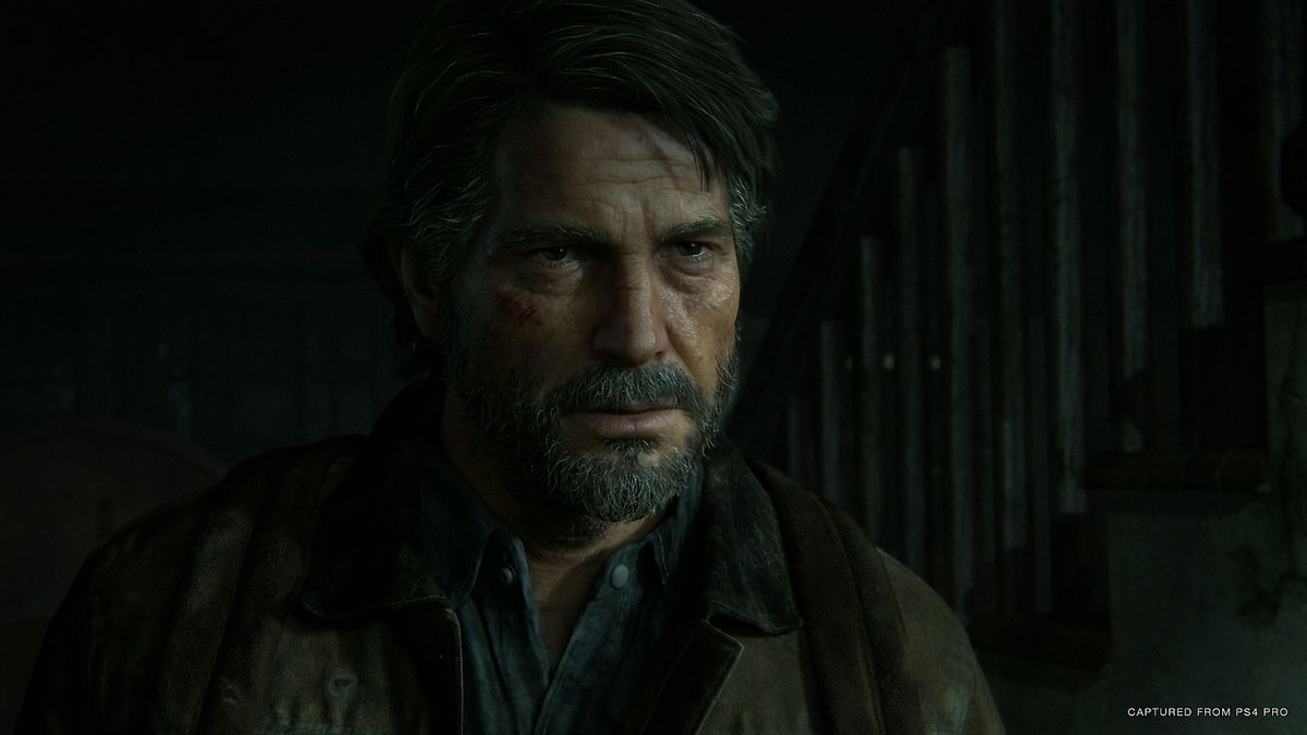Un Joel plus âgé de The Last of Us Part 2 regarde la caméra.