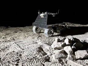 Le tout premier rover lunaire du pays, vu dans une image non datée, devrait placer le Canada à l'avant-garde de l'exploration spatiale, aidant à la recherche mondiale de glace gelée sur le corps céleste.