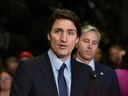 Le premier ministre Justin Trudeau à Bridgewater, en Nouvelle-Écosse.