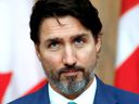 Le Premier ministre canadien Justin Trudeau assiste à une conférence de presse tenue pour discuter de la réponse du pays à la maladie à coronavirus (COVID-19) à Ottawa, Ontario, Canada.  6 novembre 2020. REUTERS/Patrick Doyle ORG XMIT : GGG-OTW107
