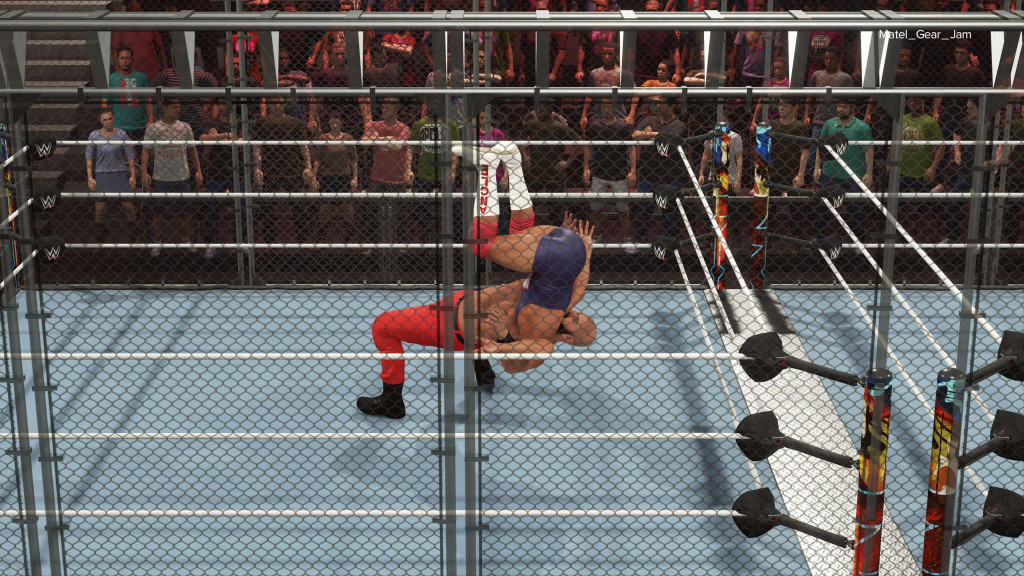 Image montrant Braun Strowman suplexant l'angle de Kurt dans un match de jeux de guerre