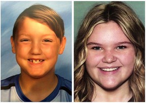 Cette combinaison de photos de fichiers non datées publiées par le National Center for Missing and Exploited Children montre les enfants disparus Joshua Vallow, à gauche, et Tylee Ryan.