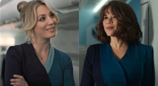 Kaley Cuoco and Rosie Perez on The Flight Attendant.