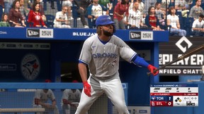 Vladimir Guerrero Jr. vu dans une capture d'écran de MLB The Show 23.
