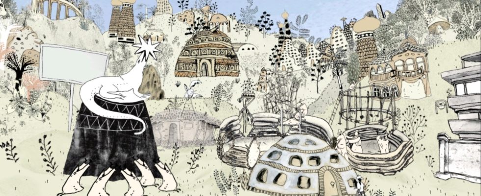 "De la place principale", un "collage d'absurdités urbaines", remporte le premier prix du NewImages le plus populaire à lire à Paris