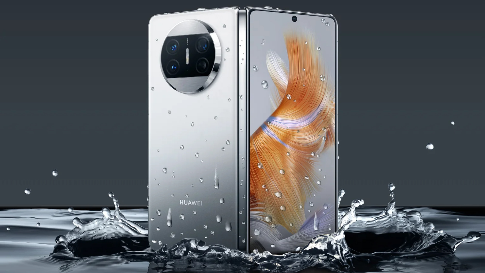 Image de la presse anti-éclaboussures d'eau Huawei Mate X3