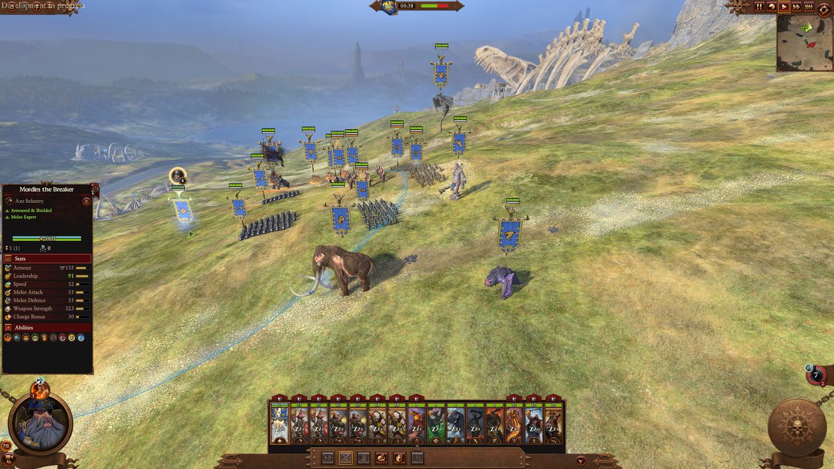 Une armée d'escorte de Nains du Chaos dans Total War: Forge of the Chaos Dwarfs de Warhammer 3