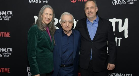 (L-R): Producer Margaret Bodde and Directors Martin Scorsese and David Tedeschi  at the SHOWTIME Premiere for PERSONALITY CRISIS: ONE NIGHT ONLY. The screening and reception were held at Metrograph in New York, NY. Photo Credit: Kristina Bumphrey/SHOWTIME.