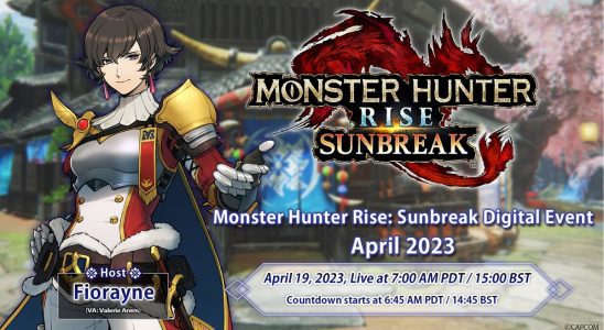 Sunbreak Digital Event annoncé pour le 19 avril