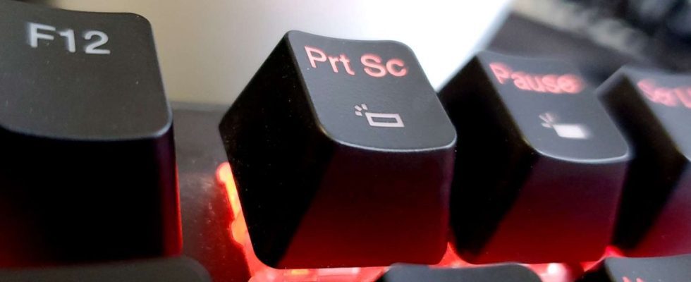 Prt Sc button on a keyboard