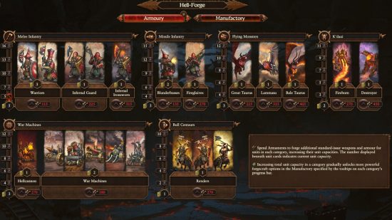 Une capture d'écran des capacités et de la construction du DLC Chaos Dwarf