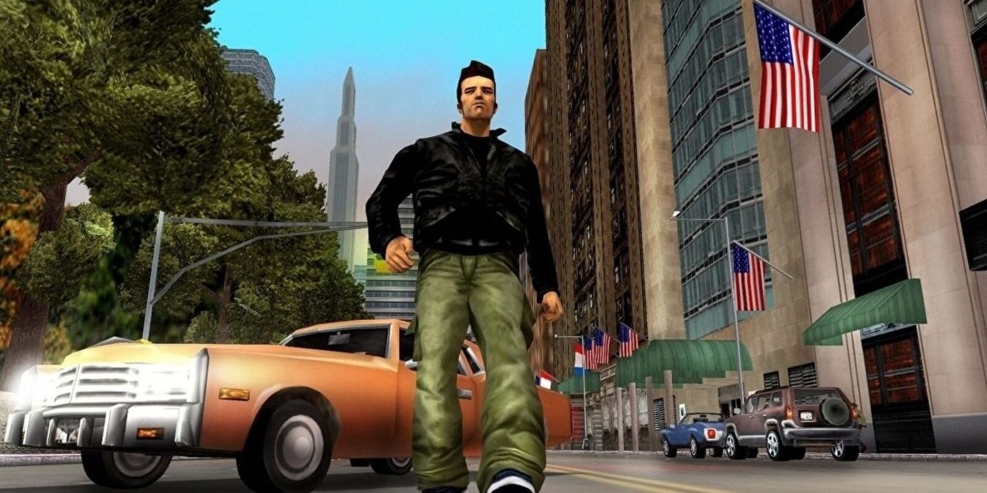 Claude marchant dans la rue dans Grand Theft Auto: The Trilogy - La version Definitive Edition de Grand Theft Auto III