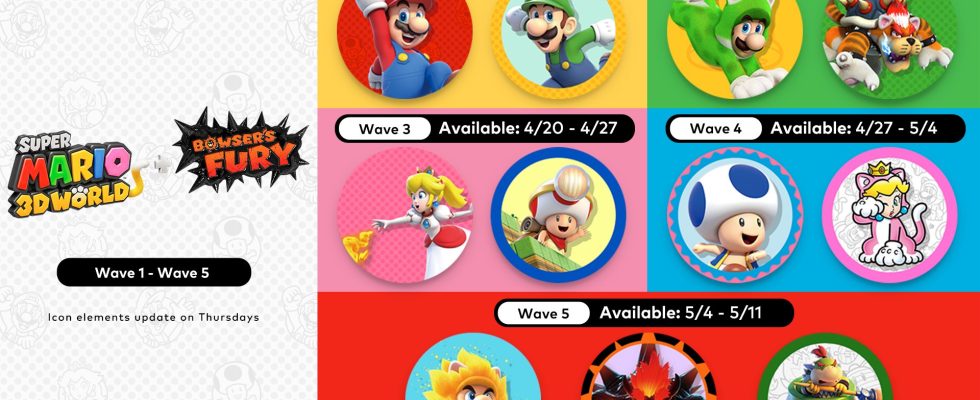 Nintendo Switch Online ajoute les icônes Super Mario 3D World + Bowser's Fury