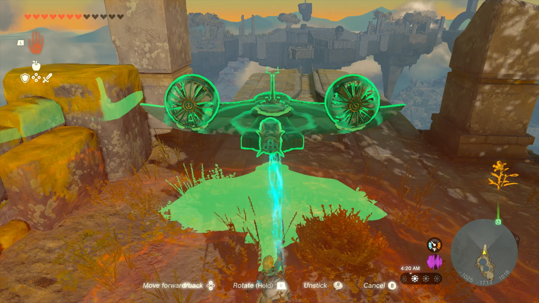 Dans Tears of the Kingdom, vous pouvez utiliser la capacité Ultrahand pour créer toutes sortes de véhicules terrestres et aériens. 