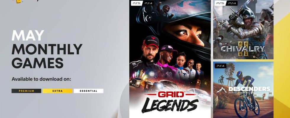 PlayStation Plus Monthly Games for May: GRID Legends, Chivalry 2 and Descenders 